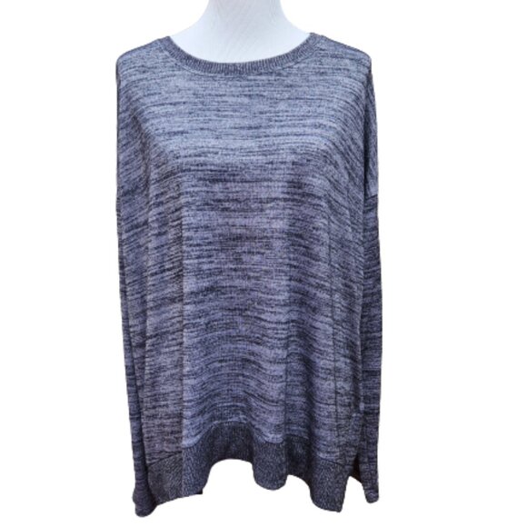 GAP Softspun Knit Hi-Lo Sweater Marled Drop Shoulder 461643 Relaxed Fit - Picture 2 of 14